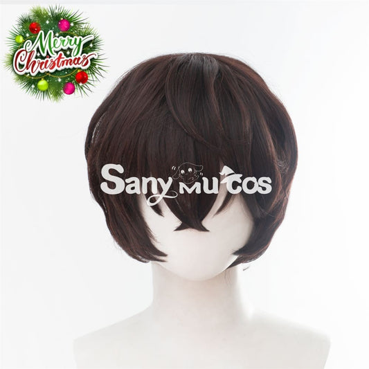 Anime Bungo Stray Dogs Osamu Dazai Cosplay Dark Brown Short Wig 1000