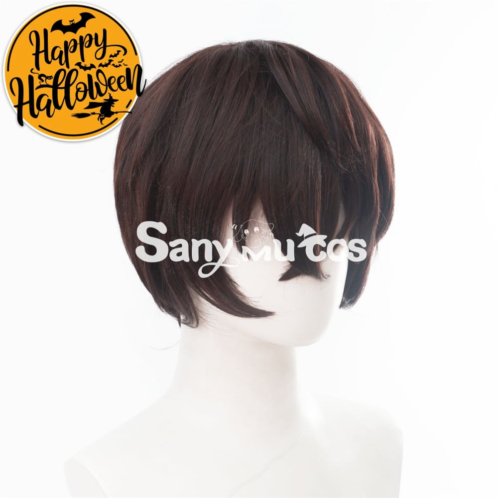 Anime Bungo Stray Dogs Osamu Dazai Cosplay Dark Brown Short Wig