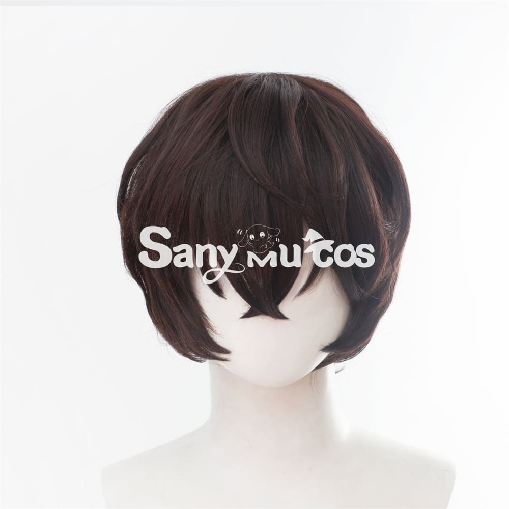 Anime Bungo Stray Dogs Osamu Dazai Cosplay Dark Brown Short Wig