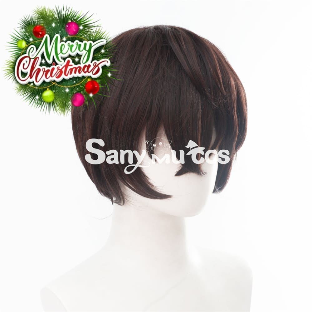 Anime Bungo Stray Dogs Osamu Dazai Cosplay Dark Brown Short Wig