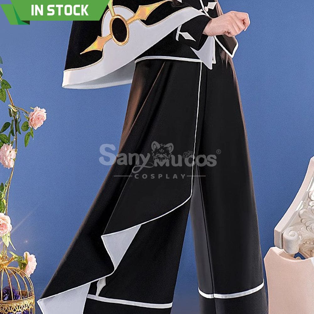 【In Stock】Anime Card Captor Sakura Cosplay Syaoran Li Black And White Suit Cosplay Costume Cosplay Costumes