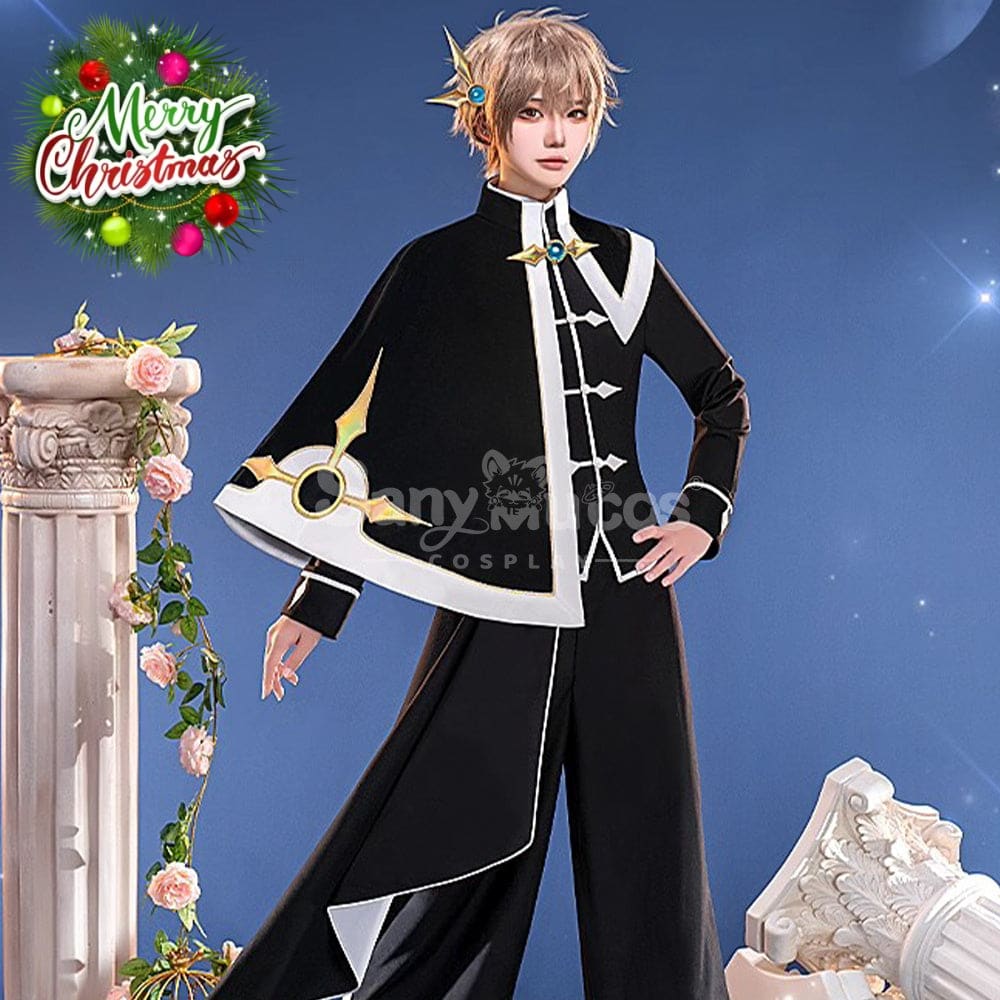 【In Stock】Anime Card Captor Sakura Cosplay Syaoran Li Black And White Suit Cosplay Costume Cosplay Costumes