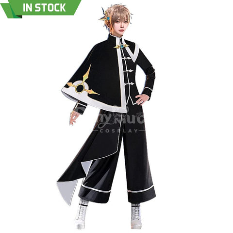 【In Stock】Anime Card Captor Sakura Cosplay Syaoran Li Black And White Suit Cosplay Costume Cosplay Costumes
