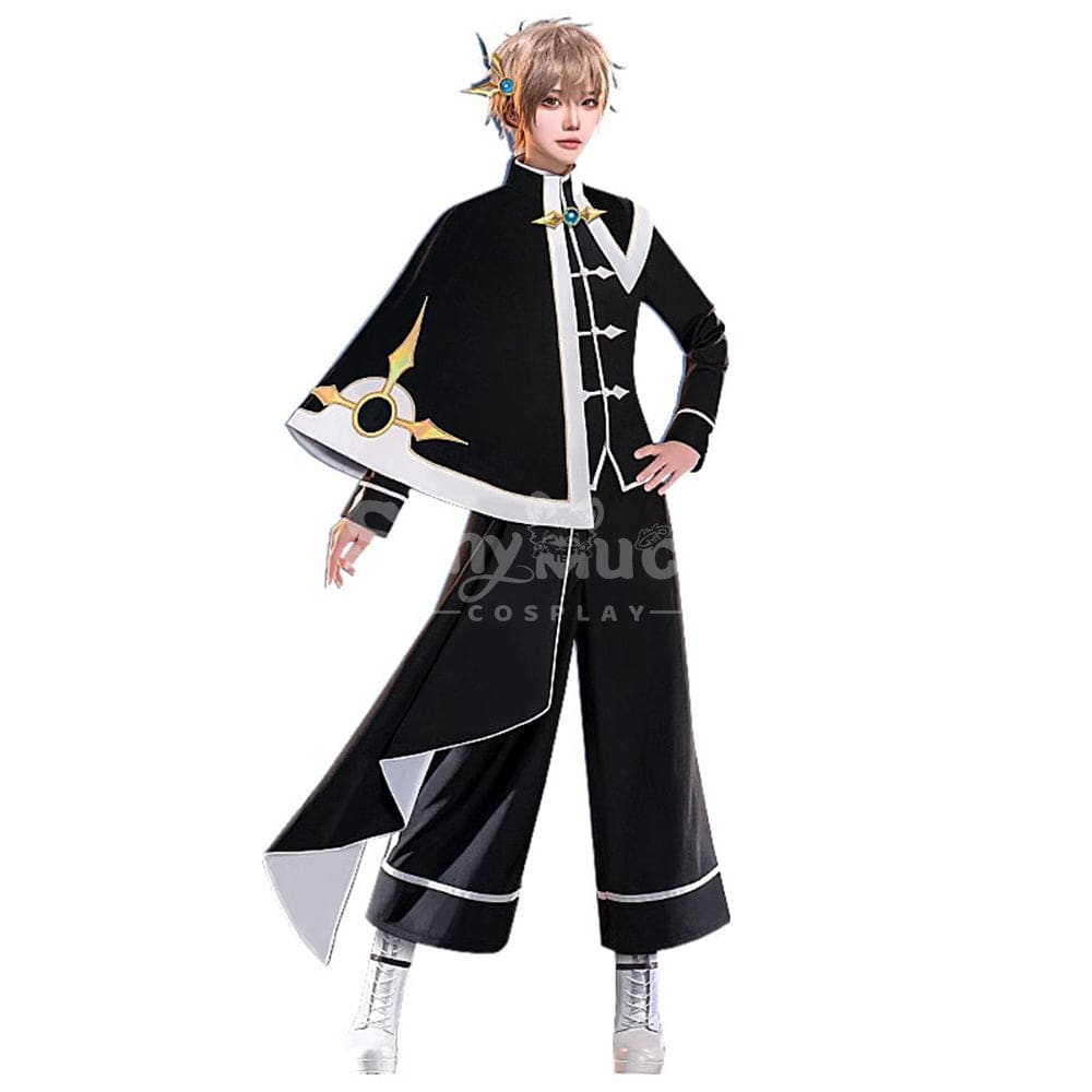 【In Stock】Anime Card Captor Sakura Cosplay Syaoran Li Black And White Suit Cosplay Costume Cosplay Costumes
