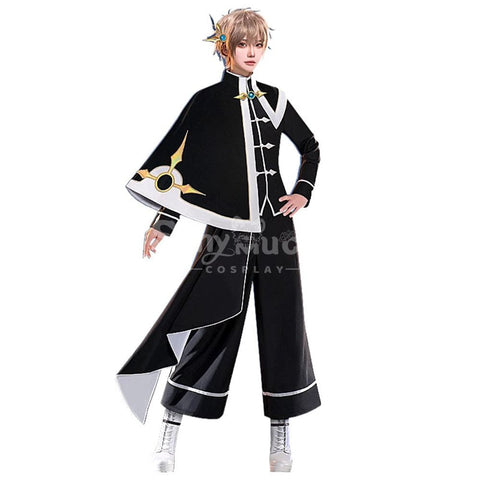 【In Stock】Anime Card Captor Sakura Cosplay Syaoran Li Black And White Suit Cosplay Costume Cosplay Costumes