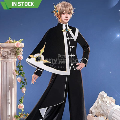 【In Stock】Anime Card Captor Sakura Cosplay Syaoran Li Black And White Suit Cosplay Costume Cosplay Costumes