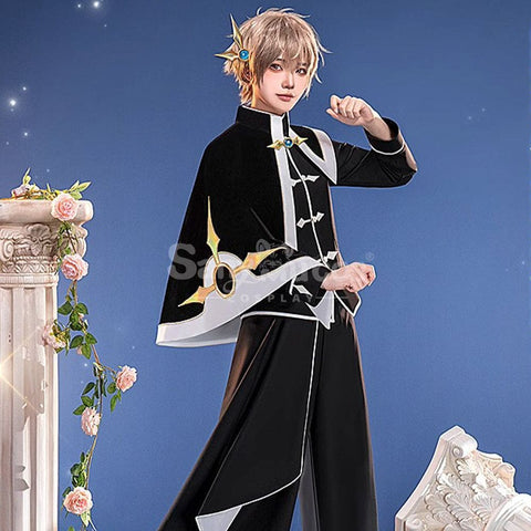 【In Stock】Anime Card Captor Sakura Cosplay Syaoran Li Black And White Suit Cosplay Costume Cosplay Costumes