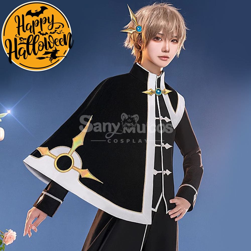 【In Stock】Anime Card Captor Sakura Cosplay Syaoran Li Black And White Suit Cosplay Costume Cosplay Costumes