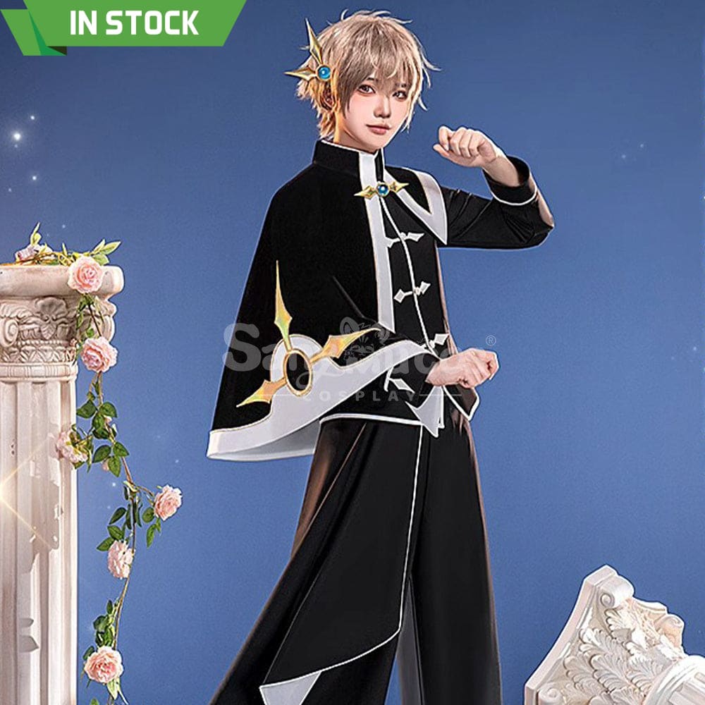 【In Stock】Anime Card Captor Sakura Cosplay Syaoran Li Black And White Suit Cosplay Costume Cosplay Costumes