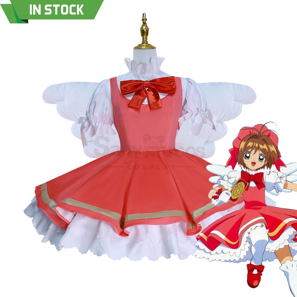 【In Stock】Anime Cardcaptor Sakura Cosplay Kinomoto Battle Suit Costume Plus Size Costumes