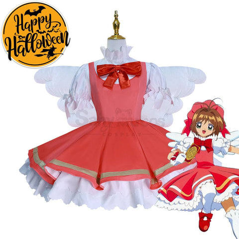 【In Stock】Anime Cardcaptor Sakura Cosplay Kinomoto Battle Suit Costume Plus Size Costumes