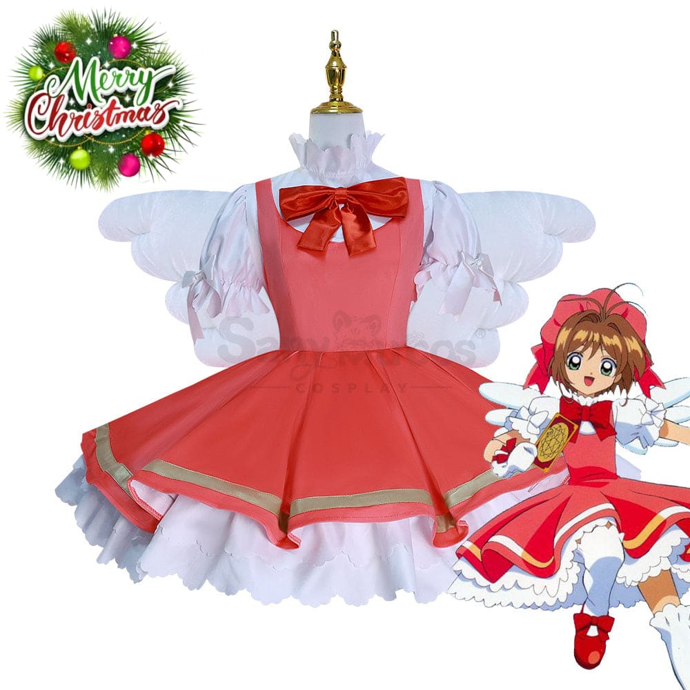 【In Stock】Anime Cardcaptor Sakura Cosplay Kinomoto Battle Suit Costume Plus Size Costumes