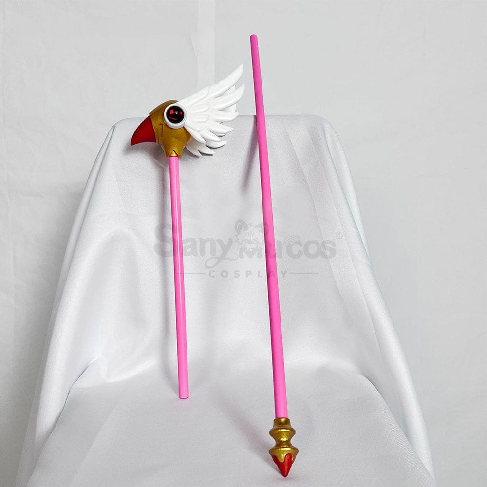 【In Stock】Anime Cardcaptor Sakura Cosplay Kinomoto Battle Suit Costume Plus Size Magic Wand Costumes