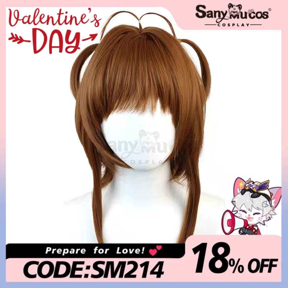 【In Stock】Anime Cardcaptor Sakura Cosplay Kinomoto Battle Suit Wig Wigs