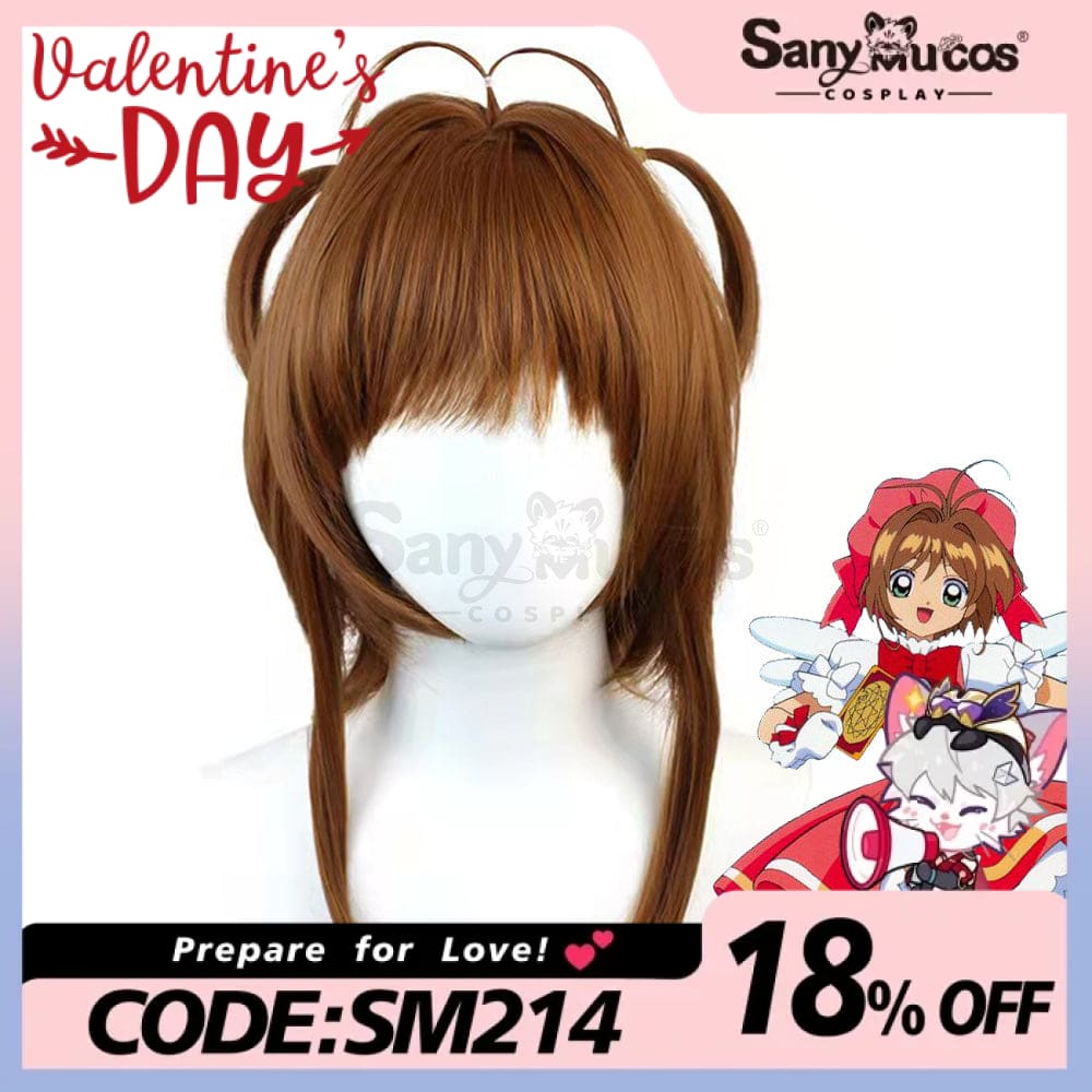 【In Stock】Anime Cardcaptor Sakura Cosplay Kinomoto Battle Suit Wig Wigs