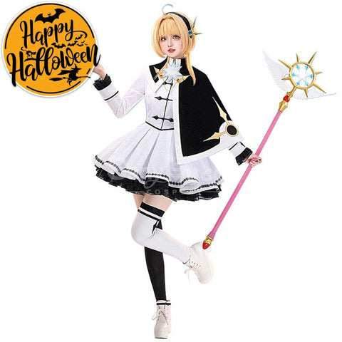 【In Stock】Anime Cardcaptor Sakura Cosplay Kinomoto Sakura Black and White Dress Cosplay Costume Cosplay Costumes
