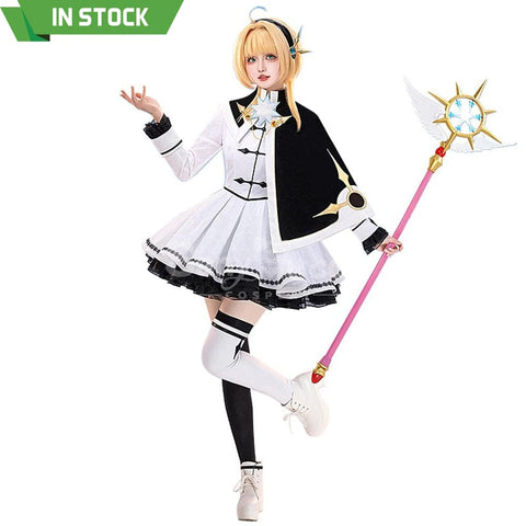 【In Stock】Anime Cardcaptor Sakura Cosplay Kinomoto Sakura Black and White Dress Cosplay Costume Cosplay Costumes