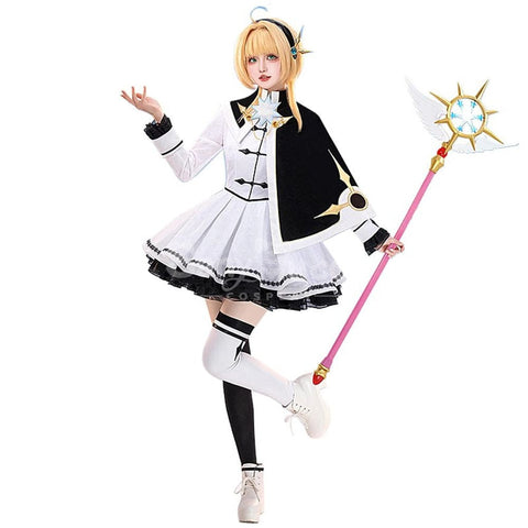 【In Stock】Anime Cardcaptor Sakura Cosplay Kinomoto Sakura Black and White Dress Cosplay Costume Cosplay Costumes