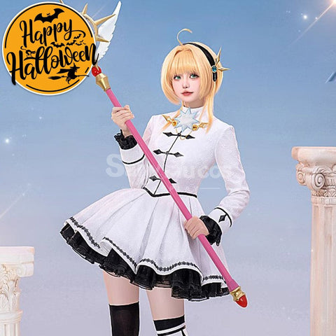 【In Stock】Anime Cardcaptor Sakura Cosplay Kinomoto Sakura Black and White Dress Cosplay Costume Cosplay Costumes
