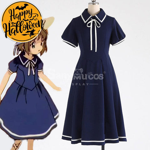 【In Stock】Anime Cardcaptor Sakura Cosplay Kinomoto Sakura Blue Dress Cosplay Costume Cosplay Costumes