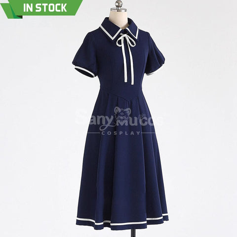 【In Stock】Anime Cardcaptor Sakura Cosplay Kinomoto Sakura Blue Dress Cosplay Costume Cosplay Costumes