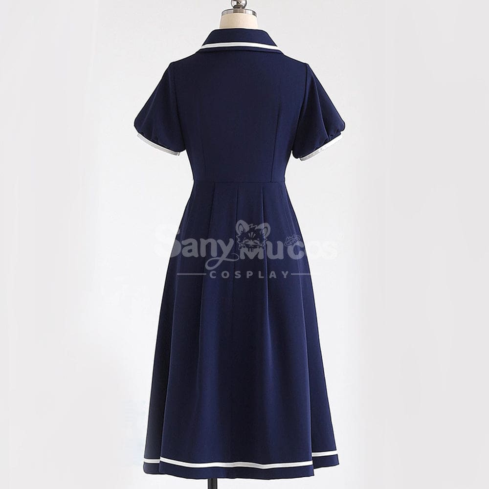 【In Stock】Anime Cardcaptor Sakura Cosplay Kinomoto Sakura Blue Dress Cosplay Costume Cosplay Costumes