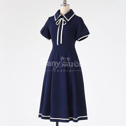 【In Stock】Anime Cardcaptor Sakura Cosplay Kinomoto Sakura Blue Dress Cosplay Costume Cosplay Costumes