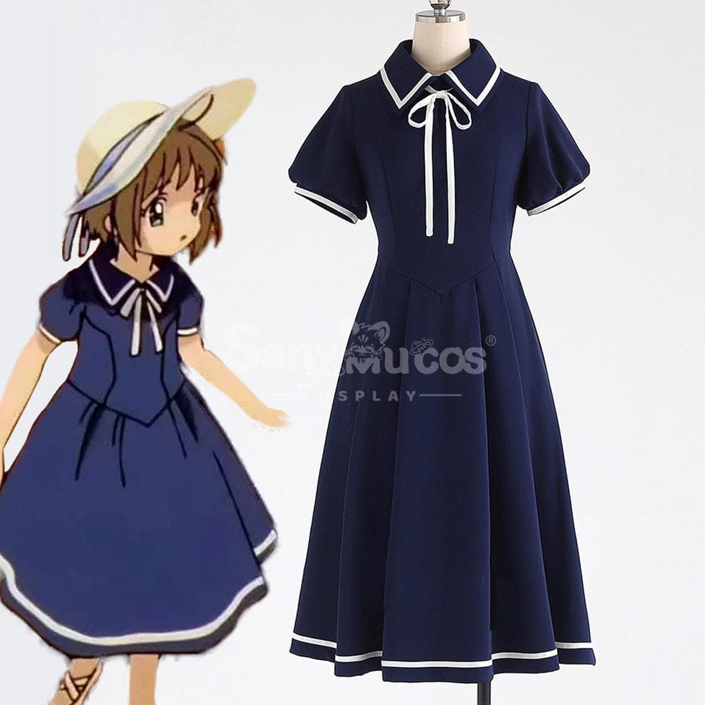 【In Stock】Anime Cardcaptor Sakura Cosplay Kinomoto Sakura Blue Dress Cosplay Costume Cosplay Costumes