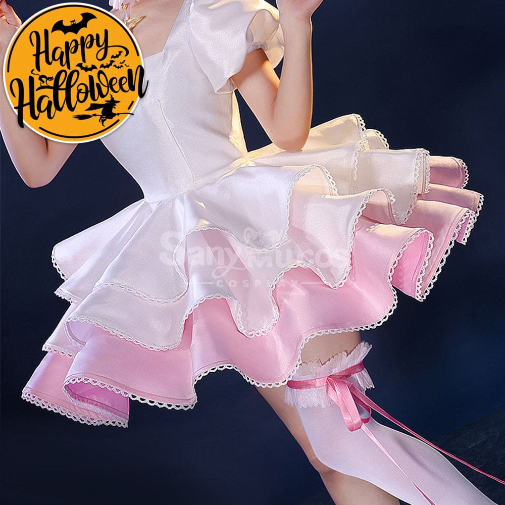 【In Stock】Anime Cardcaptor Sakura Cosplay Sakura Kinomoto Pink and white Dress Cosplay Costume Cosplay Costumes