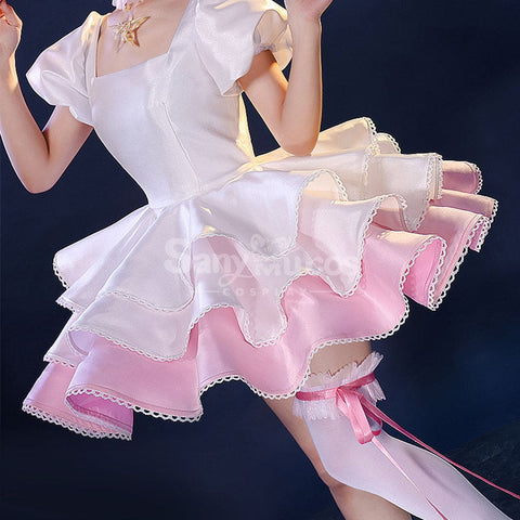 【In Stock】Anime Cardcaptor Sakura Cosplay Sakura Kinomoto Pink and white Dress Cosplay Costume Cosplay Costumes
