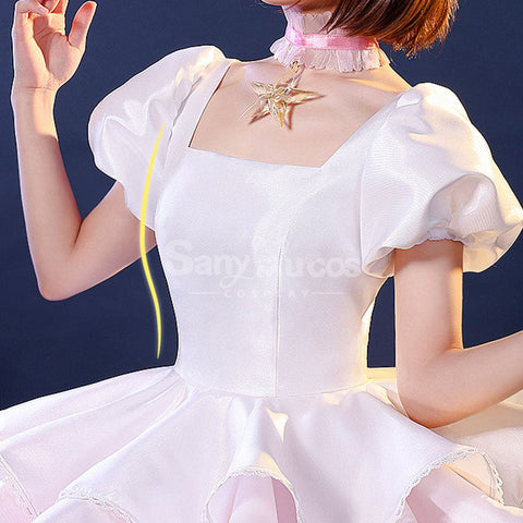 【In Stock】Anime Cardcaptor Sakura Cosplay Sakura Kinomoto Pink and white Dress Cosplay Costume Cosplay Costumes