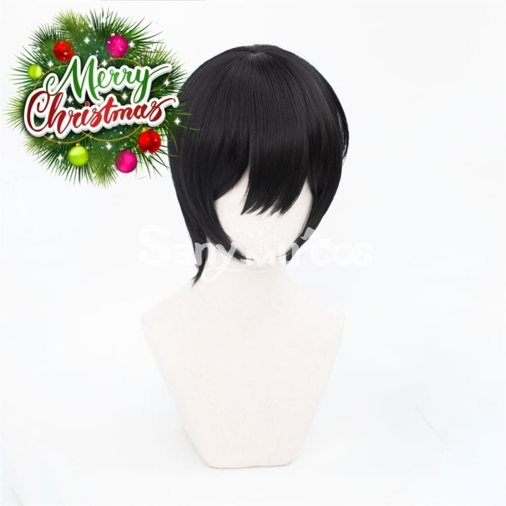 Anime Chainsaw Man 2 Hirofumi Yoshida Cosplay Wig Short Black Wig