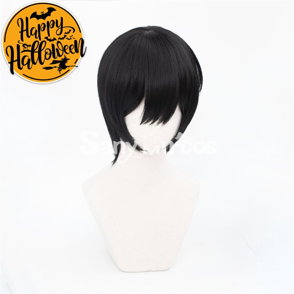 Anime Chainsaw Man 2 Hirofumi Yoshida Cosplay Wig Short Black Wig