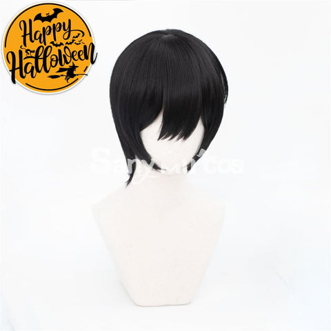 Anime Chainsaw Man 2 Hirofumi Yoshida Cosplay Wig Short Black Wig