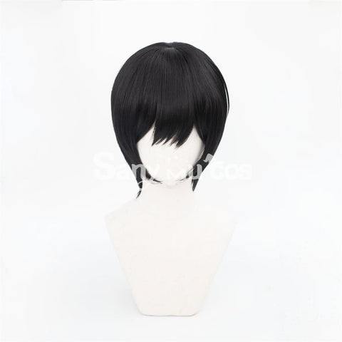 Anime Chainsaw Man 2 Hirofumi Yoshida Cosplay Wig Short Black Wig
