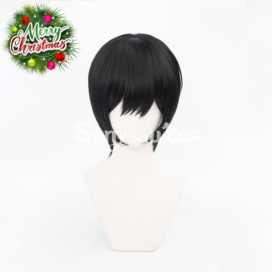 Anime Chainsaw Man 2 Hirofumi Yoshida Cosplay Wig Short Black Wig 1000