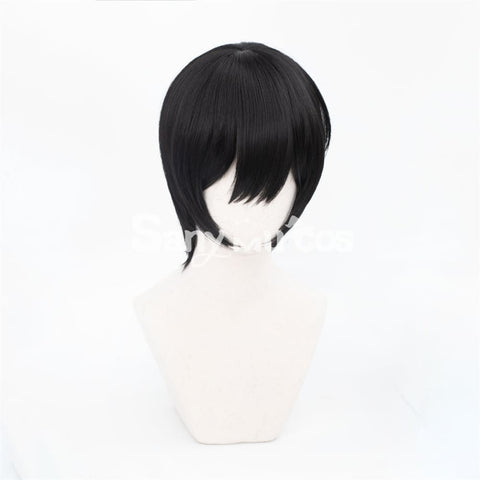Anime Chainsaw Man 2 Hirofumi Yoshida Cosplay Wig Short Black Wig