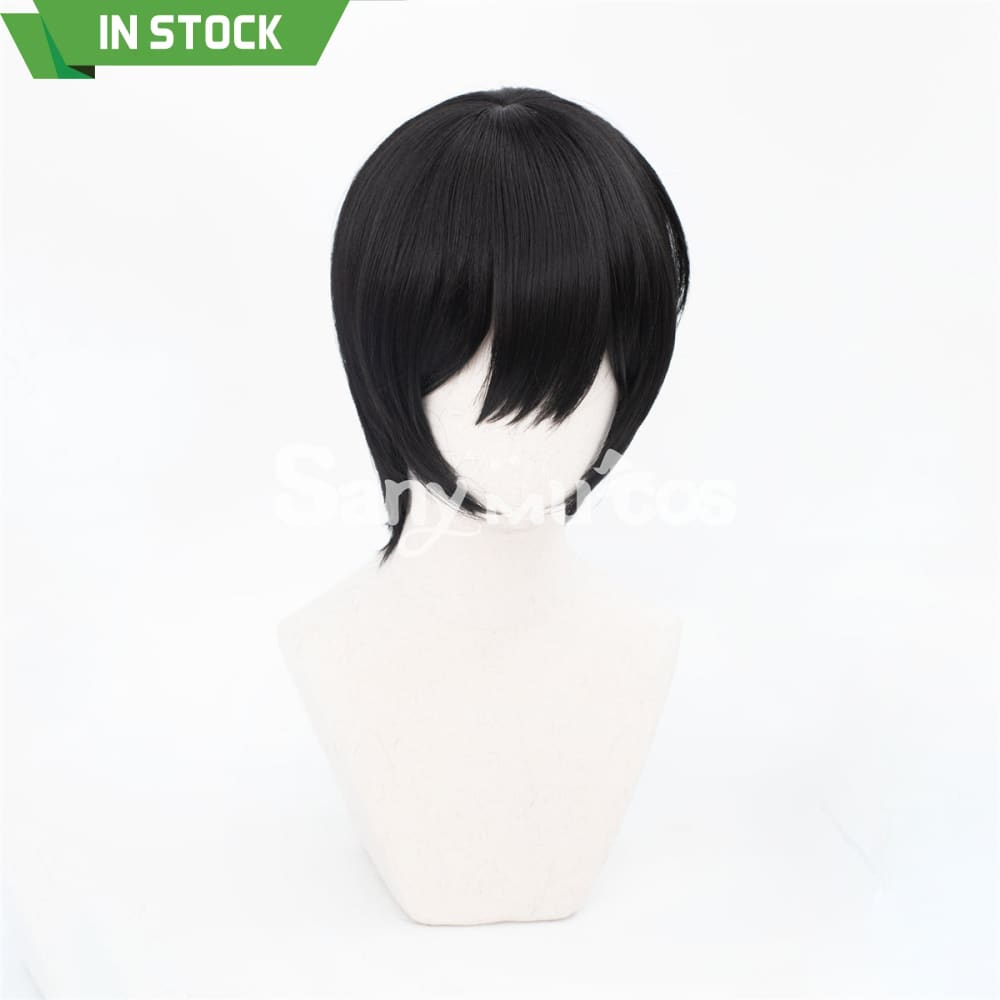 Anime Chainsaw Man 2 Hirofumi Yoshida Cosplay Wig Short Black Wig