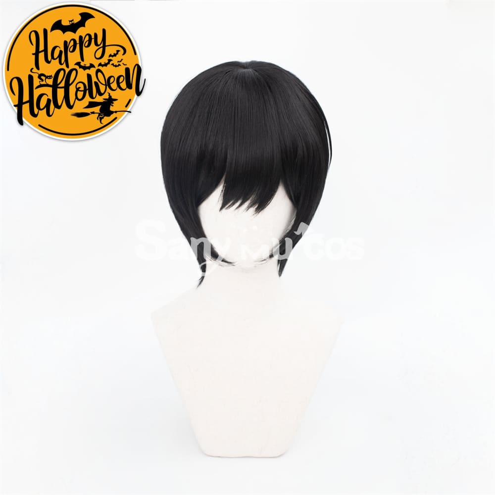 Anime Chainsaw Man 2 Hirofumi Yoshida Cosplay Wig Short Black Wig