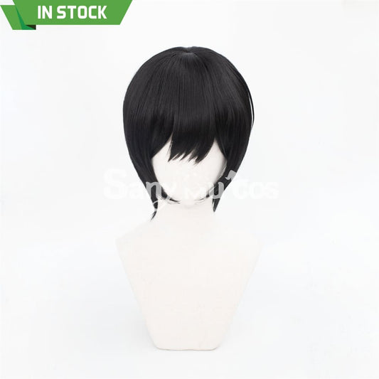 Anime Chainsaw Man 2 Hirofumi Yoshida Cosplay Wig Short Black Wig 1000