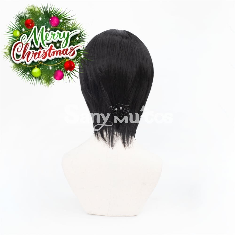 Anime Chainsaw Man 2 Hirofumi Yoshida Cosplay Wig Short Black Wig