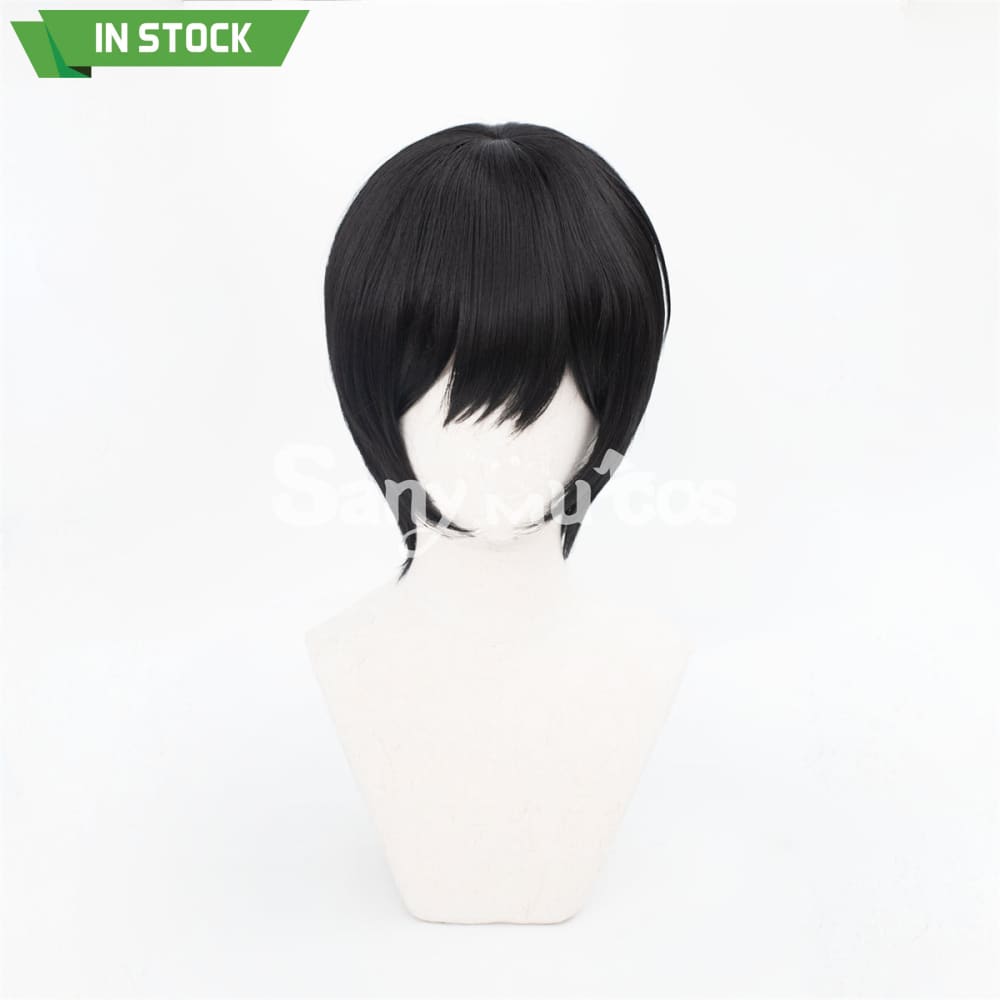 Anime Chainsaw Man 2 Hirofumi Yoshida Cosplay Wig Short Black Wig