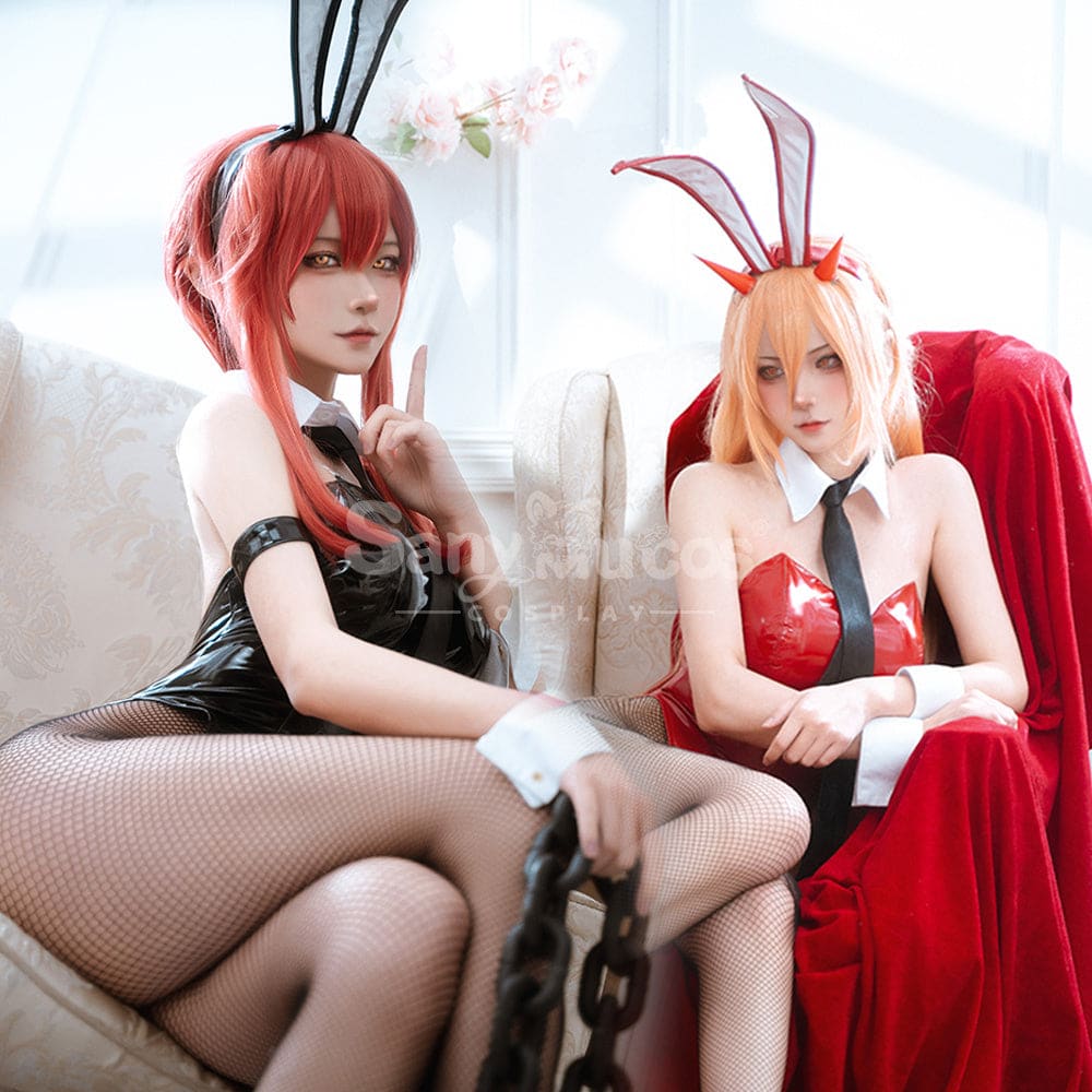 【In Stock】Anime Chainsaw Man Cosplay Bunny Girl Makima/Power Costume Costumes