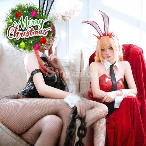 【In Stock】Anime Chainsaw Man Cosplay Bunny Girl Makima/Power Costume Costumes