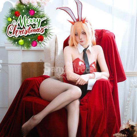 【In Stock】Anime Chainsaw Man Cosplay Bunny Girl Makima/Power Costume Costumes