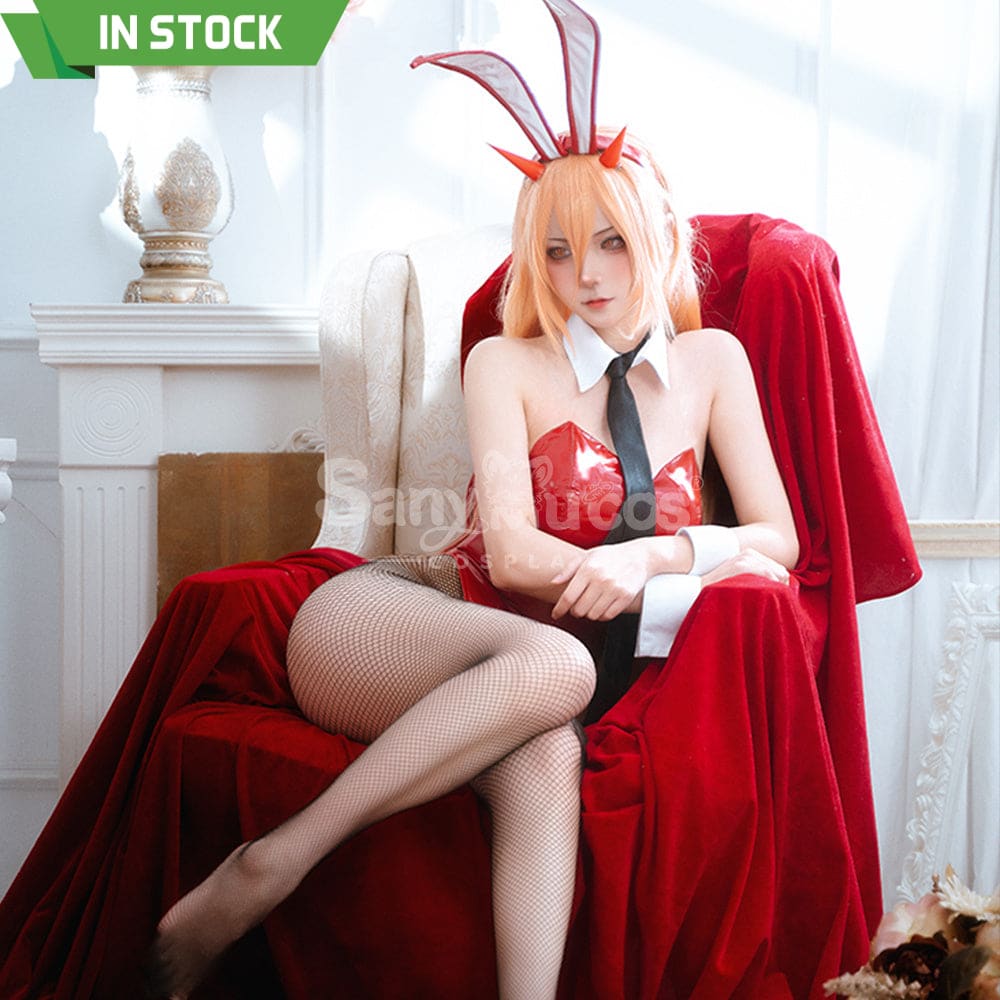 【In Stock】Anime Chainsaw Man Cosplay Bunny Girl Makima/Power Costume Costumes