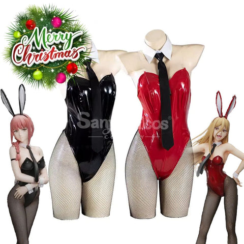 【In Stock】Anime Chainsaw Man Cosplay Bunny Girl Makima/Power Costume Costumes