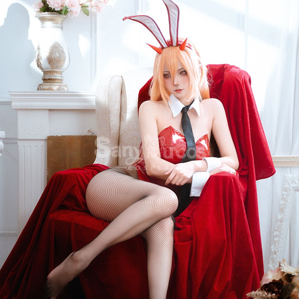 【In Stock】Anime Chainsaw Man Cosplay Bunny Girl Makima/Power Costume Costumes