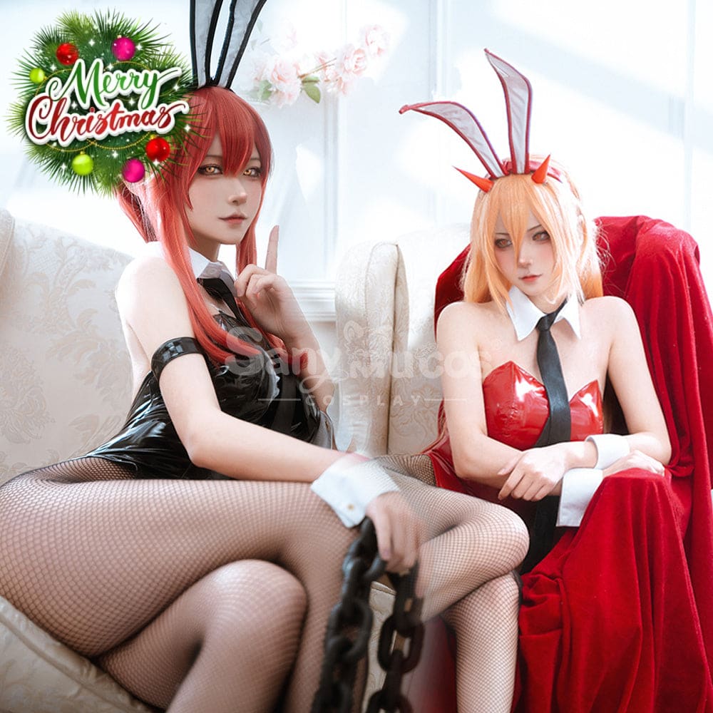 【In Stock】Anime Chainsaw Man Cosplay Bunny Girl Makima/Power Costume Costumes