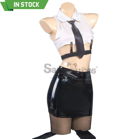 【In Stock】Anime Chainsaw Man Cosplay Office Lady Makima Costume Costumes
